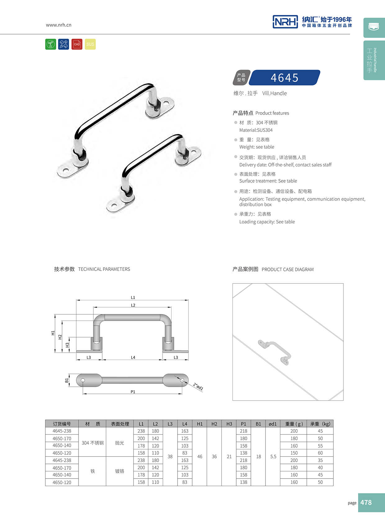 污视频在线看黄片APP/NRH 4645-110 机电箱提手